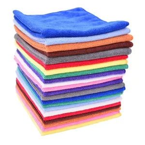 Custom Microfiber Kitchen Dish Towel Yellow Colorful Woven Cloth for Quick Dry Cleaning Supplied for Household Use