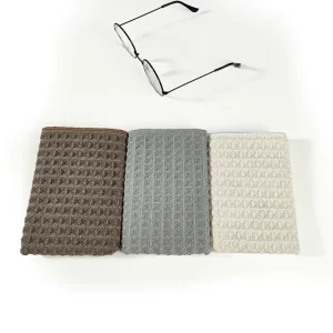 Custom Microfiber Waffle Towel Can Add logo for Kitchen and Cafe Custom Button Waffle Kitchen Towel