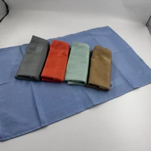 Custom Microfiber Waffle Weave Towel Dish Cleaning Cloths Tea Towel Microfiber Kitchen Cleaning Towels