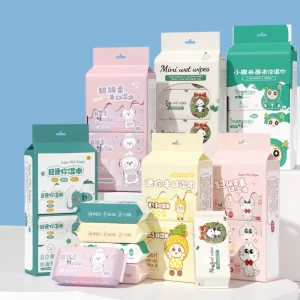 Custom Mini Hand Cleaning Wipes Travel Size Water Based Surface Cleansing Wet Wipes for Adult Soft Wet Tissue