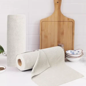 Custom Multi-Purpose Reusable Rag Kitchen Towel Microfiber Dish Cleaning Cloth Roll with Tear Away Feature