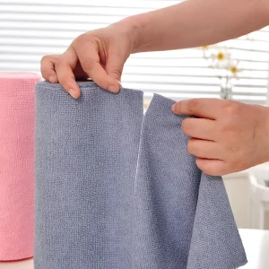 Custom Multi Purpose Reusable Rag Kitchen Towel Microfiber Dish Cleaning Cloth Roll with Tear Away Feature for 30 50 75 Pack