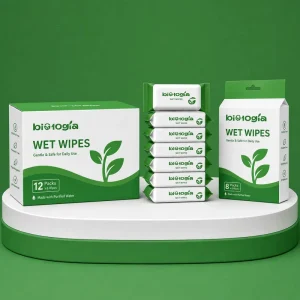 Custom Natural Spun Lace Non Woven Cleansing Mini Wet Wipes