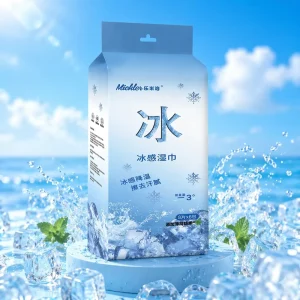 Custom Oversized Soft Outdoor Cooling Wipes Cold Disposable Wipes Face Body Cleaning Wipes