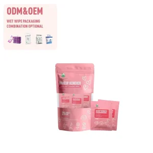 Custom Package Individual Makeup Removal Water Cleansing Wet Wipes