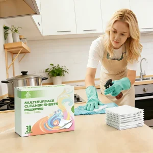 Custom Package Logo Free Sample Eco Multi Purpose Strips Ultra Concentrated Multi Surface Cleaner Sheets