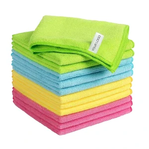 Custom Packaging Warp Knitting Terry MicroFiber Towel Home Cleaning Rag Window Glass Polyester Microfiber Kitchen Dish Towel