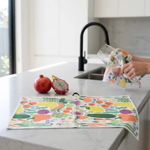 Custom Pattern Microfiber Rectangle Kitchen Towel Printed Absorbent Lint-Free Quick Dry Machine Washable Dish Cloth