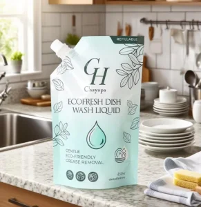 Custom Printed Doy Pack Bag 500ml Dishwashing Laundry Detergent Spout Pouch Shampoo Packaging Liquid Hand Soap Refill Pouch