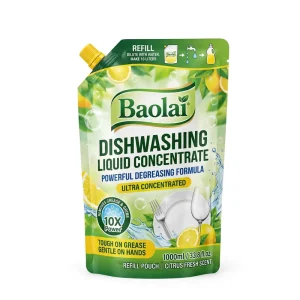 Custom Printed High Barrier 1L 2L Stand Up Dish Soap Refill Bag Dishwashing Liquid Concentrate Spout Pouch