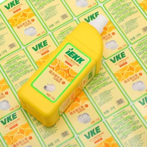 Custom Printed Labels for Dishwashing Liquid Fruit Wash Bottles and Hand Soap Logo Custom Stickers Custom Packaging Label Roll