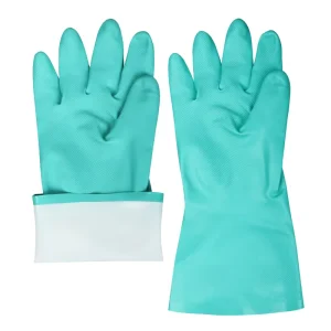 Custom Printed Nitrile Gloves Thickened Diamond Grip Safety Green Color Anti Slip for Household Industrial Work