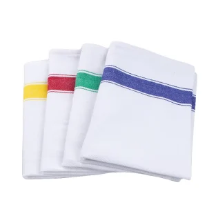 Custom Printed Organic Cotton Tea Towel Set Woven Rectangle Dish Towels Kitchen Adult Screen Printed Linen Microfiber