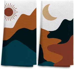 Custom Printed Waffle Weave Microfiber Kitchen Towel Cleaning Kitchen Towels Personalized Tea Towel
