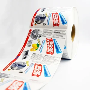 Custom Printing Liquid Drtergent Vinyl Waterproof Labels Dishwashing Cleaning Packaging Labels for Spray Detegrent Bottles