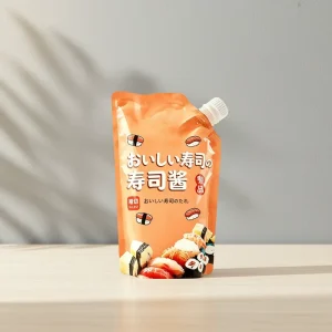 Custom Printing Plastic Liquid Packaging Refill Squeeze Seasonings Juice Spout Pouch Bag Stand up Drink Pouch With Spout