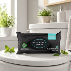 Custom Private Label Travel Flushable Wet Wipes Septic Safe Toilet Eco friendly Unscented 18x18cm Extra Soft