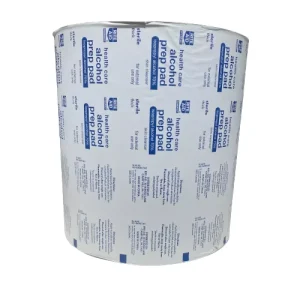 Custom Rolled ALU Aluminum Foil Paper Laminated Packaging for Alcohol Prep Pads or Swab or Lens phone Disinfection Cleaning Wipe