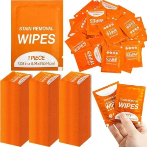 Custom Single Packed Eco Friendly Stain Remover Wet Wipes for Clothes Cleansing