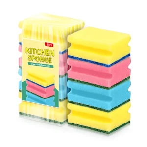 Custom Size Multi purpose Dish Scrub Sponges Durable Scouring Pad for Kitchen Cleaning Sponge