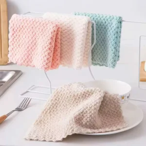 Custom-Sized Kitchen Cloths Hand Towels and Kitchen Towels Absorbent Soft and Cleaning-Friendly