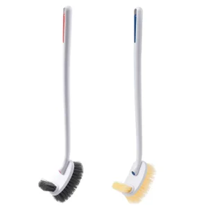Custom Special Head Design Curved Toilet Cleaning Brush