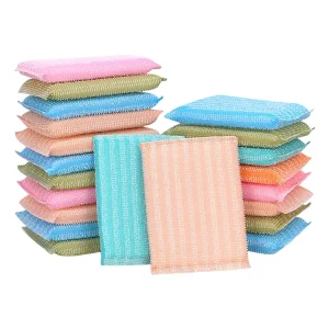 Custom Stainless Steel Kitchen Scouring Pad Heavy Duty Dishwashing Scrub Sponge for Pots Pans and Household Cleaning Sponge