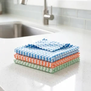 Custom Swedish Home Universal Household Color Terry Kitchen Blue Color Dish Drying Towel Cleaning Cloths
