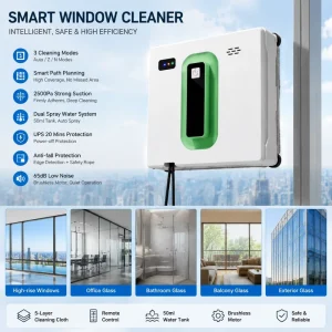 Custom Top Sale Electric Windows Cleaner Automatic Glass Window Cleaning Robot With Water Spraying