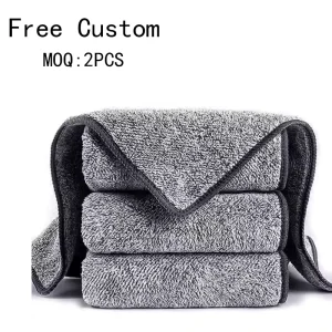 Custom Woven Bamboo Charcoal Organic Kitchen Hand Dish Towels Microfiber Quick Dry Compressed Cleaning Cloth Towel Sets