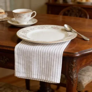 Custom Woven Cotton Kitchen Tea Towel Hypoallergenic Reusable Absorbent Towel