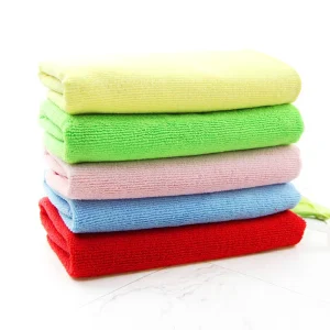 Custom Woven Microfiber Eco Friendly 255GSM Soft Solid Color Rectangle Kitchen Dish and Car Drying Cloths Hand Towel