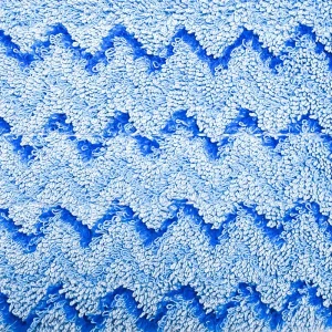 Custom Zigzag PP Silk Microfiber Car Drying Towel Cloth Fabric Square Microfiber Twisted Mop Loop Drying Towel Roll in Rolls