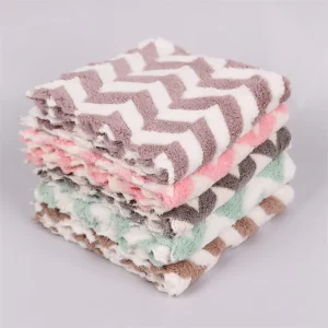 Custom logo Coral Fleece Microfiber Cleaning Cloth Super Absorbent Glass Kitchen Dish Towels Micro Fibre Towel Microfiber Towel