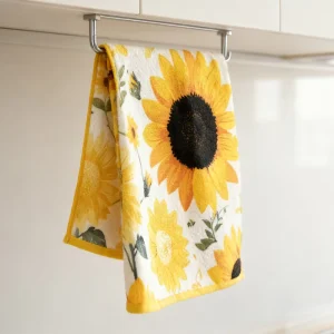 Custom logo Waffle Kitchen Towel Printed Water Absorbent Kitchen Towel Tea Towels