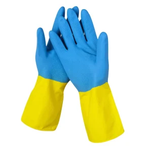 Customizable 33cm Industrial Safety Gloves Oil Chemical Resistant Rubber for Laundry Kitchen Household Washing Clean