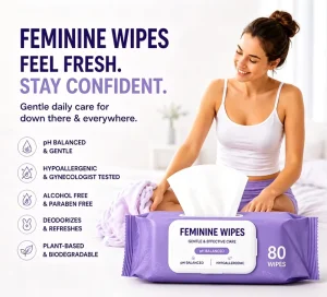 Customizable Feminine Wipes Eco Friendly Makeup Remover Wet Wipes Disposable Facial Cleansing Private Label Extra Soft Flushable