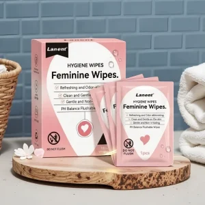 Customizable Feminine Wipes Flushable Individually 18pcs Per Box Yoni Product Intimate Wipes