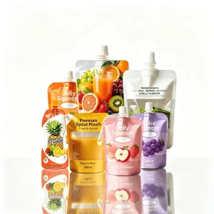 Customizable Food Grade Stand up Spout Pouch with Liquid Packaging Refill Bags for Grocery Candy