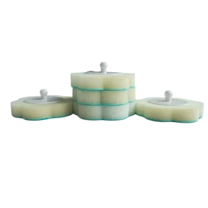 Customizable Multi color Multi shape Toilet Brush Replacement Pack with Sponge Cleaning Solution