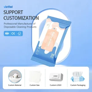 Customizable Soft Hypoallergenic 10pcs Disposable Baby Wet Wipes for Baby Sensitive Skin Daily Cleansing