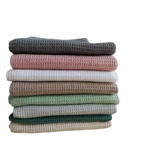 Customizable Waffle Kitchen Dish Towels Quick Dry Cleaning Supplies Sustainable