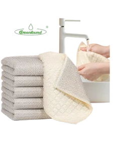 Customization 30*30cm Square Double Layer Steel Wire Dish Towel Washcloth Pad for Kitchen Cleaning