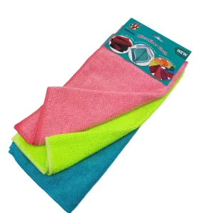 Customization Logo Woven Antimicrobial Microfiber Towel 30×30 & 30x60cm Quick Dry Super Absorbent for Car & Kitchen Use