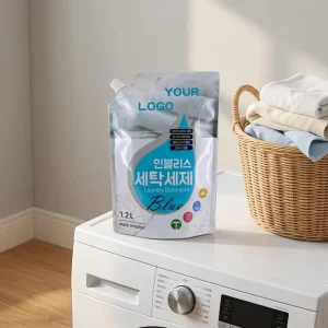 Customize Gravure Printing Doypack Detergrent Laundry Liquid Soaps Packaging Bag Dishwashing Packaging Spout Pouch