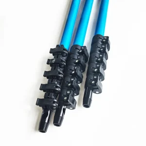 Customized 14ft Telescopic Window Cleaning Poles 30T Unidirectional Carbon Fiber with Water Fed Tool Features