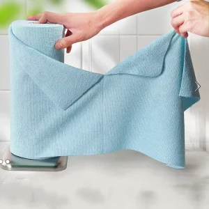 Customized 30pcs roll Microfiber Cleaning Cloth Perforated Towels Reusable Washable Disposable Rag