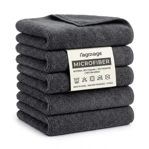 Customized 80/20 Microfiber Cleaning Cloth 300gsm Microfibre Car Wash Towel Dish Rags Kitchen Towel Reusable Cloth 40x40cm