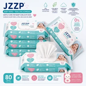 Customized 80pcs Wet Tissue Disposable Ultra Soft Scented Skin Care Baby Cleaning Wet Wipes
