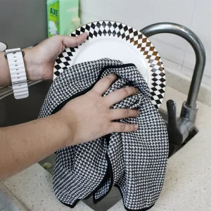 Customized Absorbent and Soft Cleaning Cloths Kitchen Towel Waffle Tea Towel Table Mat Tea Towels Kitchen